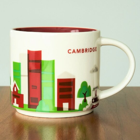 2013 STARBUCKS YOU ARE HERE Mug CAMBRIDGE 14 Oz Coffee Cup Retired - Picture 1 of 6
